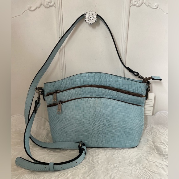 Patricia Nash* Lorraine* Blue Triple Compartment NWOT